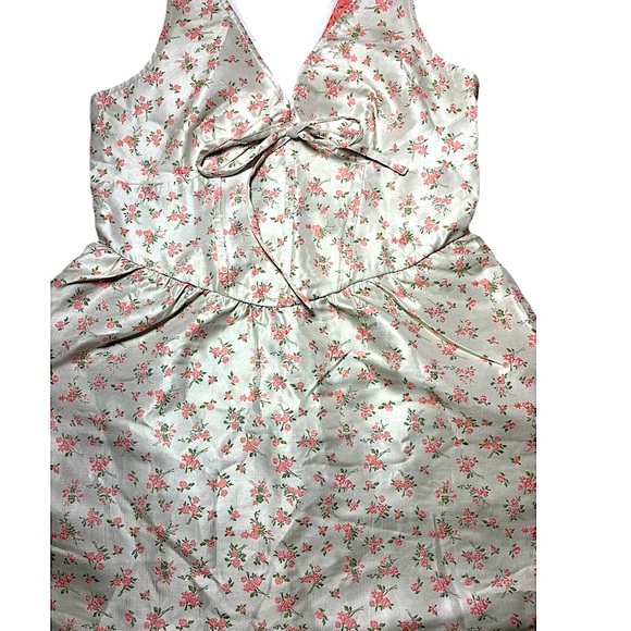 CIDER V-NECK FLORAL KNOTTED CORSET POCKET MINI DRESS - Picture 4 of 12